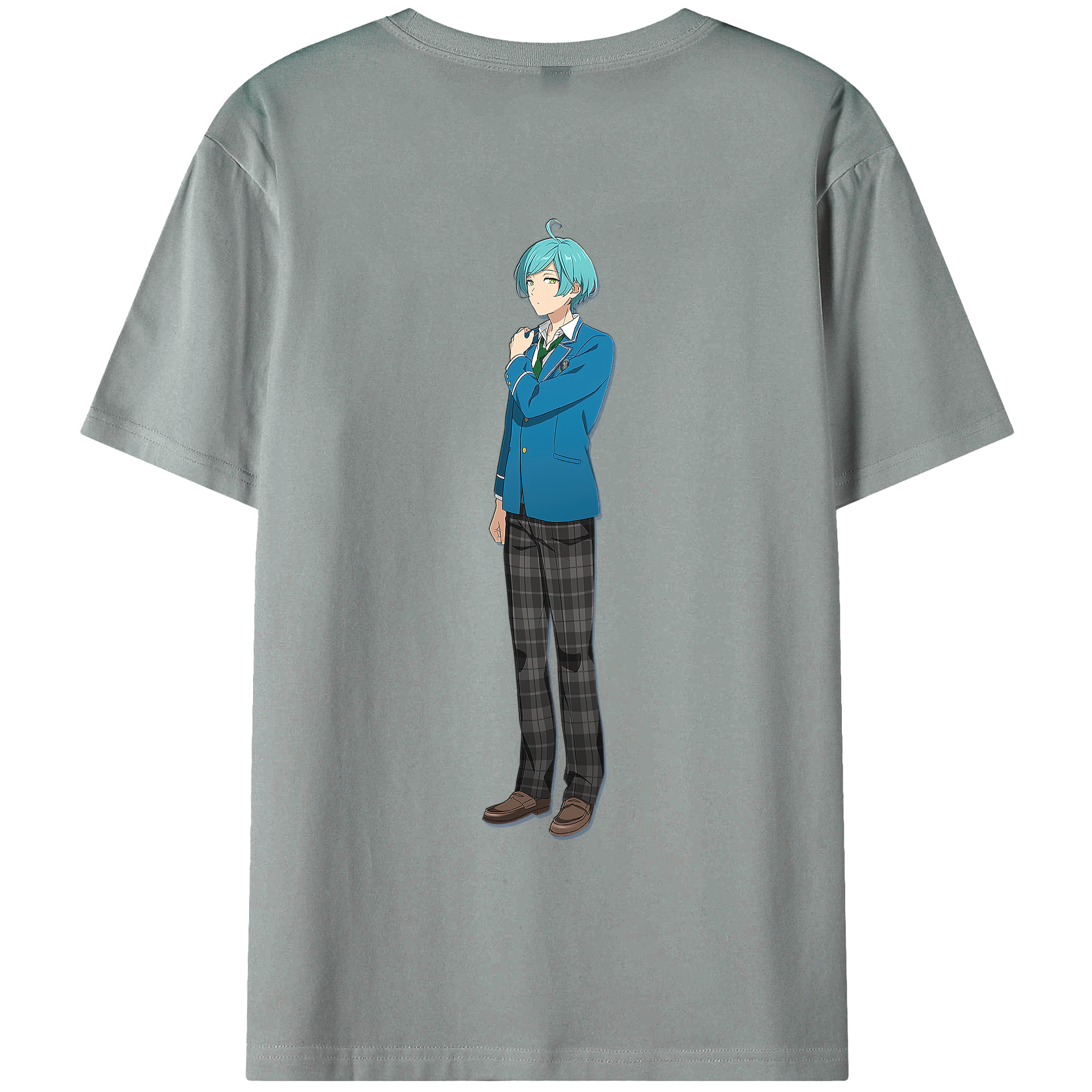 （画像用） あんさんぶるスターズ! Ensemble Stars 綿100％ メンズ半袖Tシャツ（バックプリント） 通気性